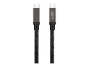 Urban Factory BASEE - USB cable - 24 pin USB-C (M) to 24 pin USB-C (M) - 5 A - 6.6 ft - braided cable, USB Power Delivery (100W) CAB04UF