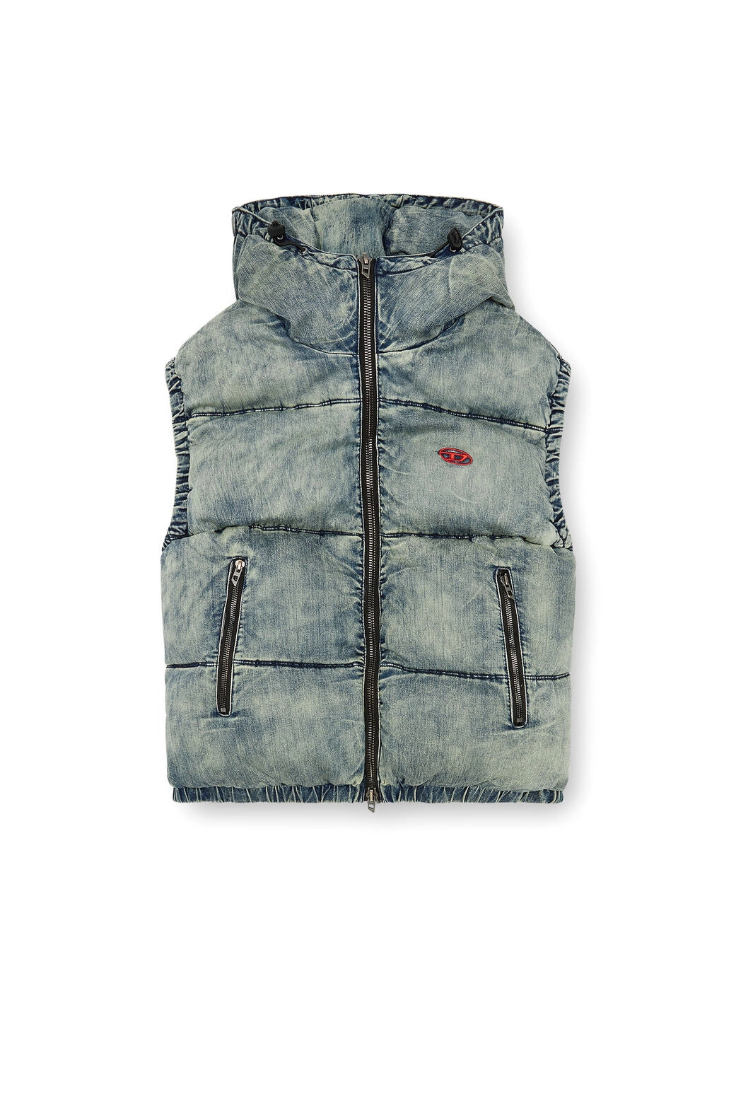 W-Mons-Sl Padded vest in faded denim