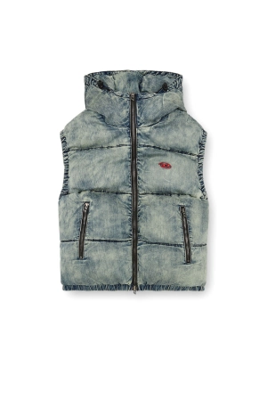 W-Mons-Sl Padded vest in faded denim