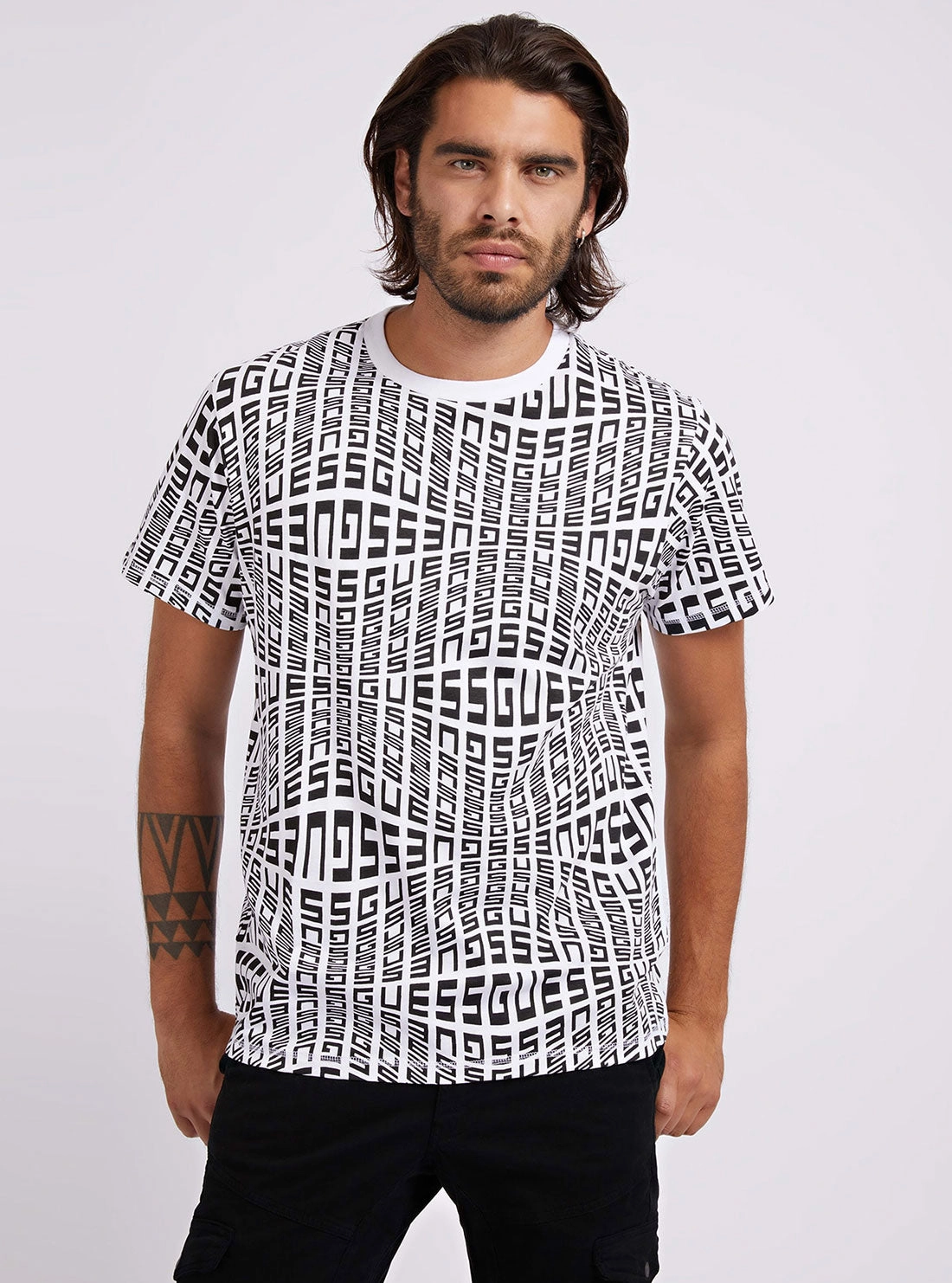 White Black Salmo Logo T-Shirt