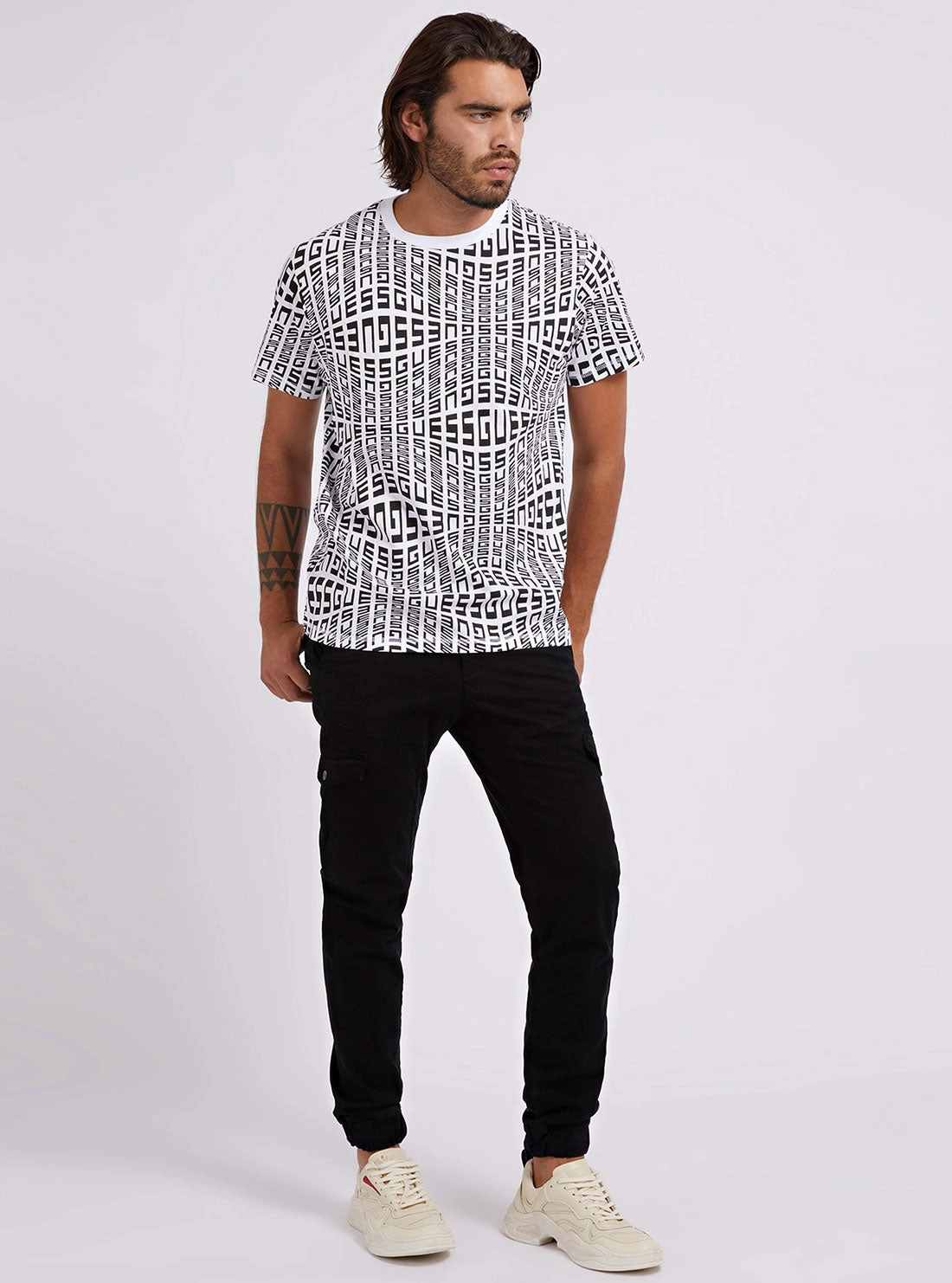 White Black Salmo Logo T-Shirt