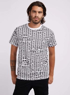 White Black Salmo Logo T-Shirt