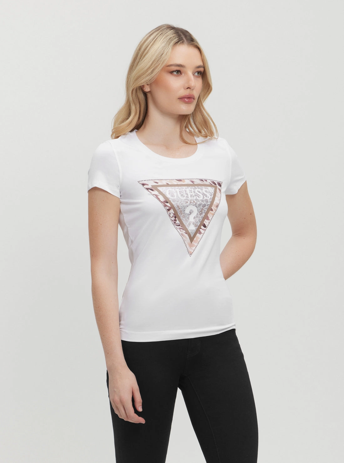 White Cheeta Logo T-Shirt