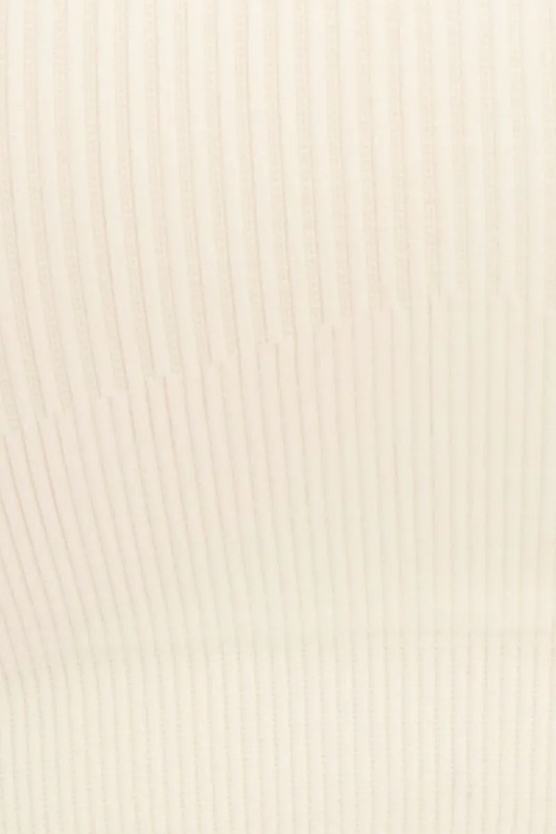 White Seamless Activewear Singlet Top