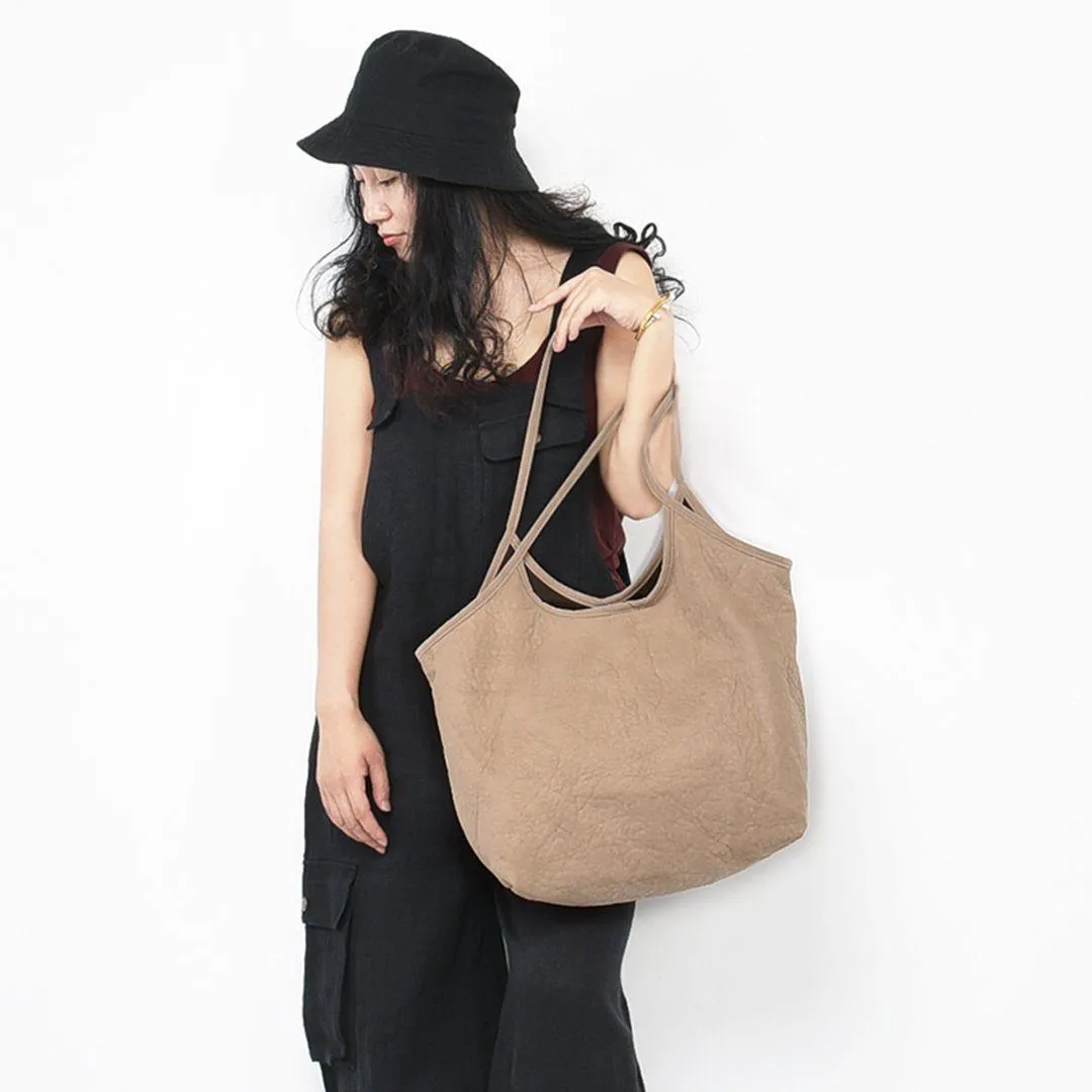 Women Solid Suede Retro Shoulder Bag Casual Bag