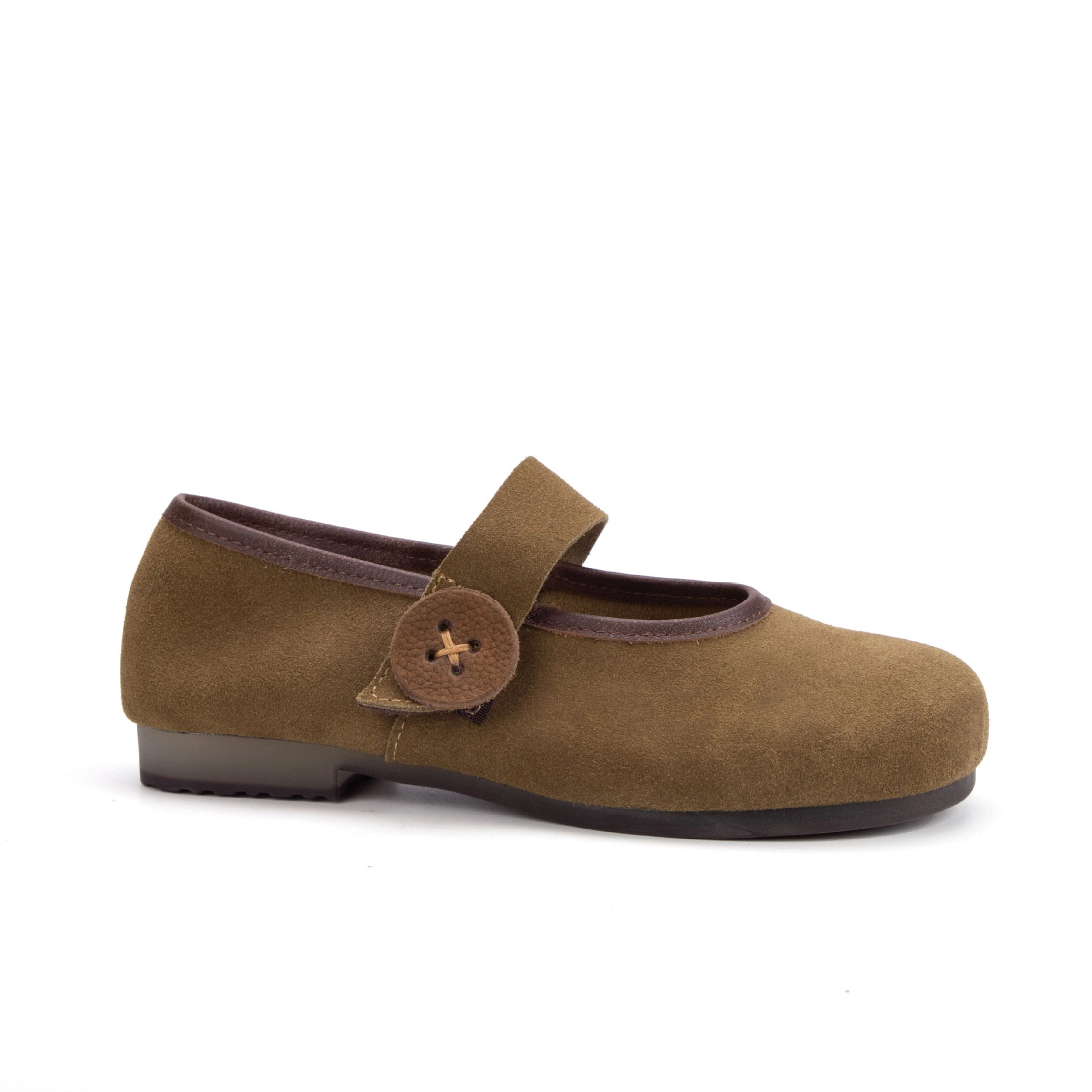 Women’s Genuine Leather Mary Jane Flats With One-Strap Buckle