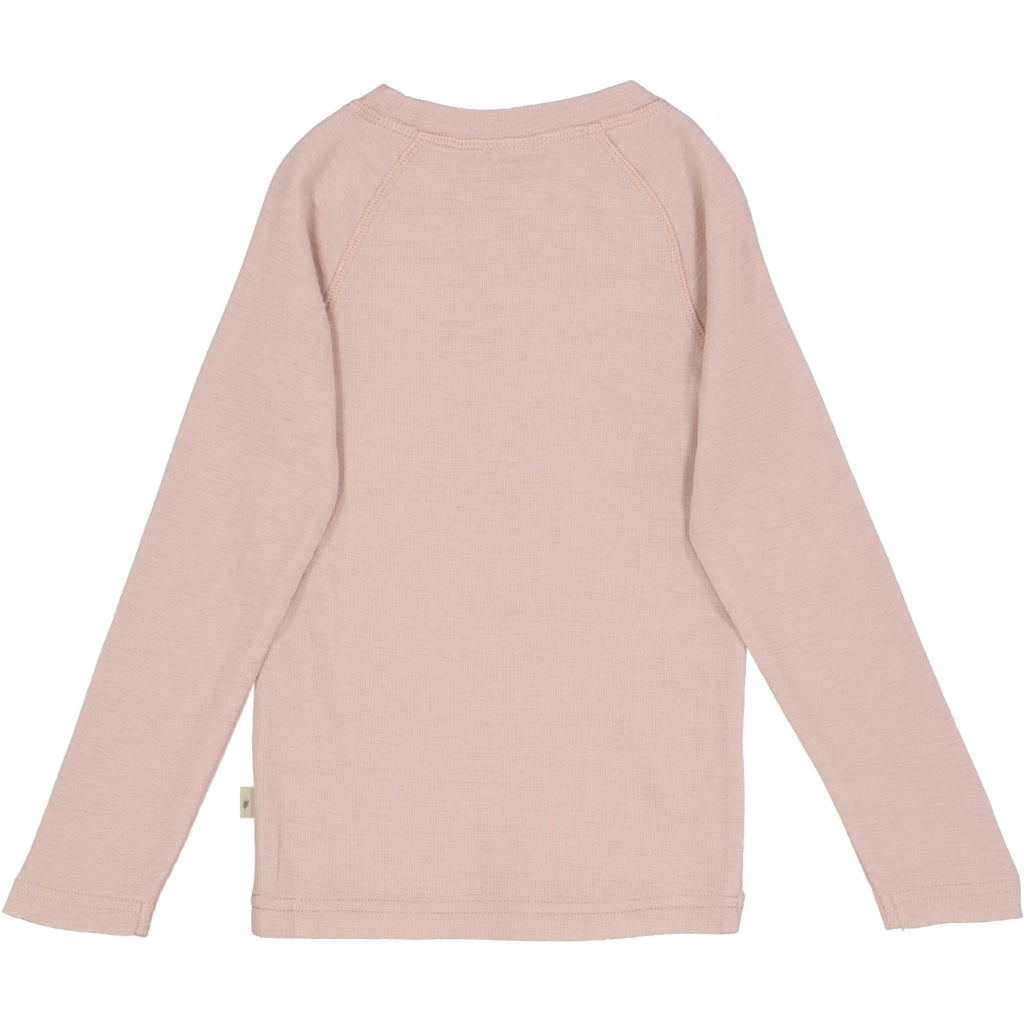 Wool T-Shirt LS - rose powder